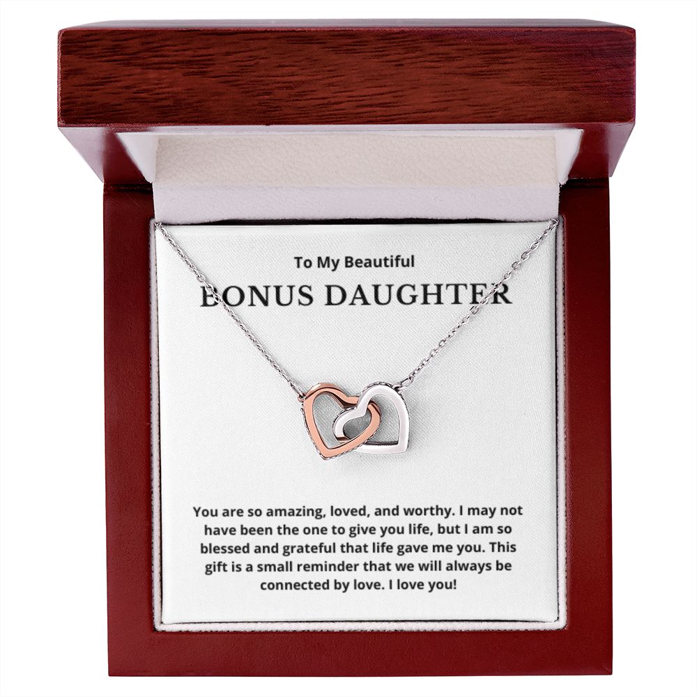 BONUS DAUGHTER gift for step daughter wedding gifts step daughter necklace gift to step daughter from bride groom stepmother BIRTHDAY gift
