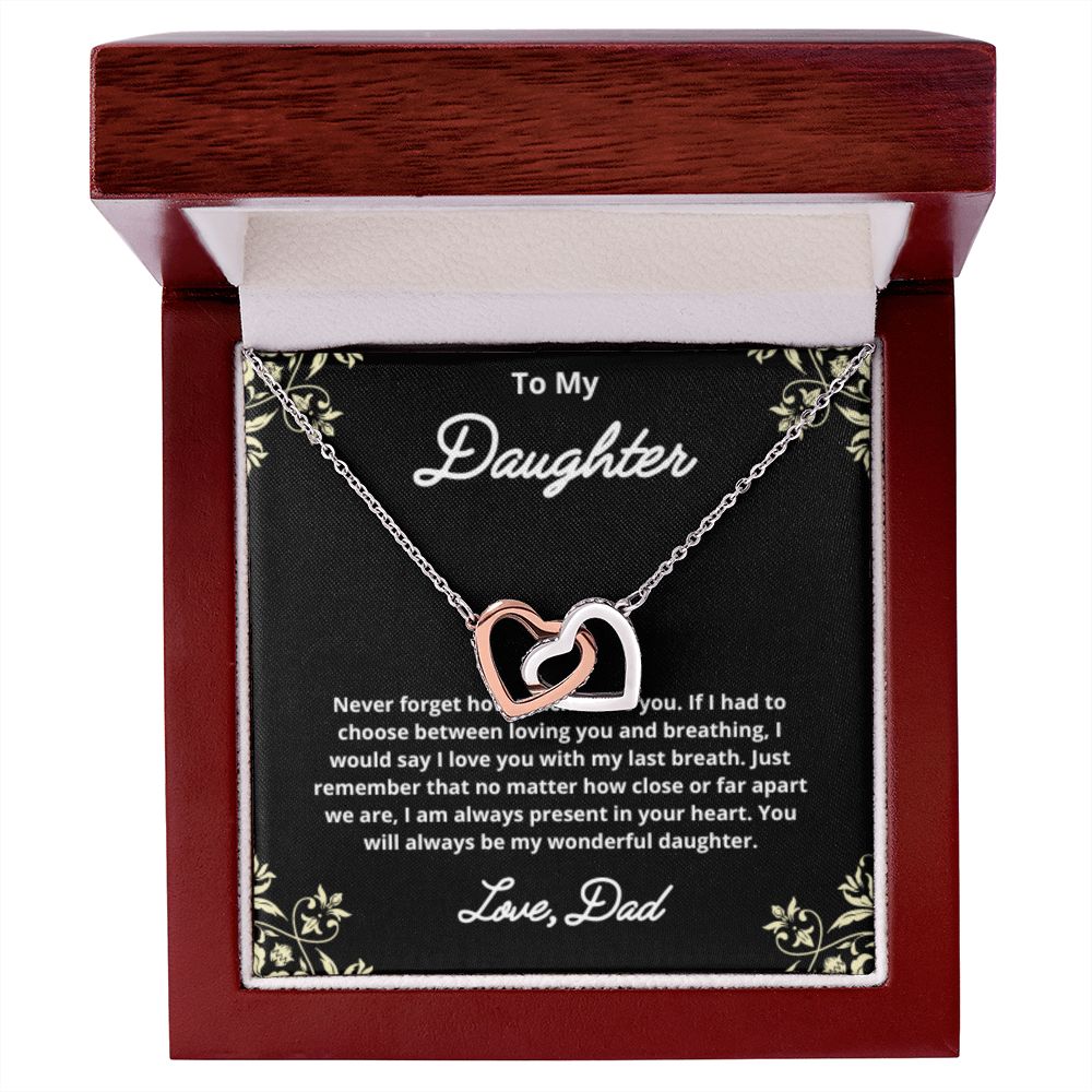 To My Daughter Necklace, Father Daughter Necklace, Father to Daughter Birthday Gift, Gifts to Daughter from Dad
