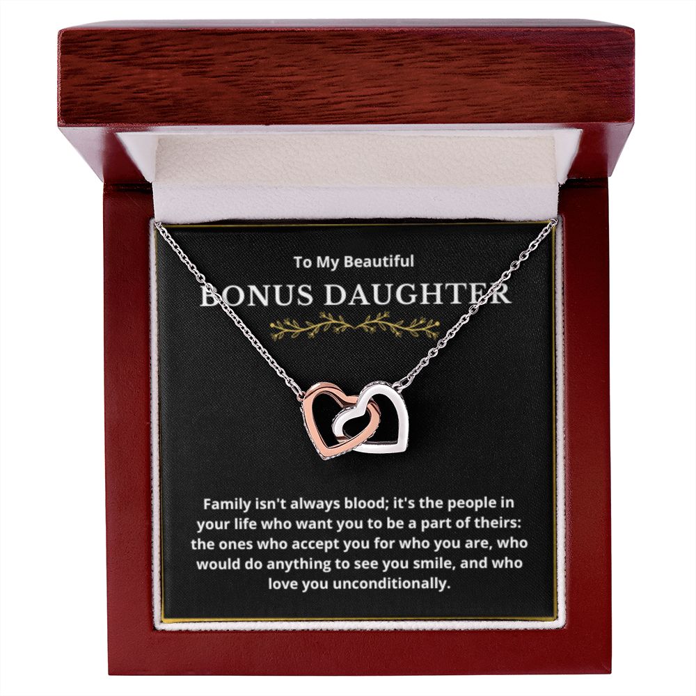 BONUS DAUGHTER gift for step daughter wedding gifts step daughter necklace gift to step daughter from bride groom stepmother BIRTHDAY gift