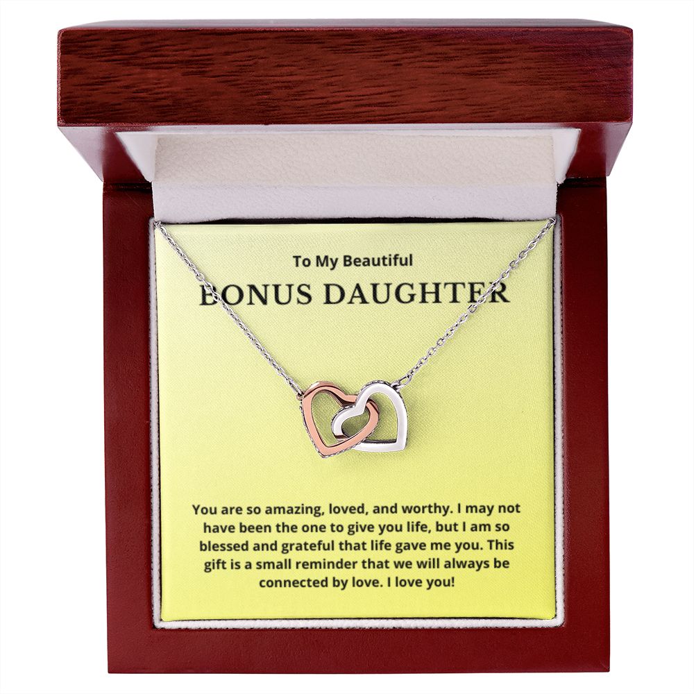 BONUS DAUGHTER gift for step daughter wedding gifts step daughter necklace gift to step daughter from bride groom stepmother BIRTHDAY gift