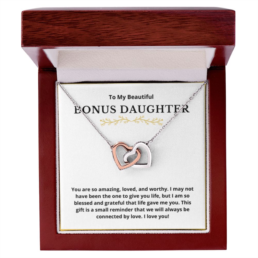 BONUS DAUGHTER gift for step daughter wedding gifts step daughter necklace gift to step daughter from bride groom stepmother BIRTHDAY gift
