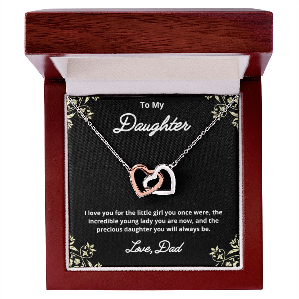 To My Daughter Necklace, Father Daughter Necklace, Father to Daughter Birthday Gift, Gifts to Daughter from Dad