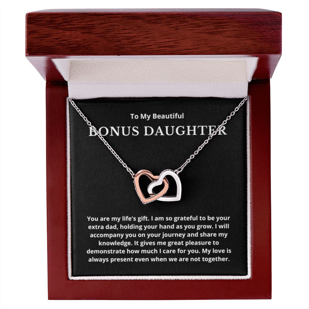 BONUS DAUGHTER gift for step daughter wedding gifts step daughter necklace gift to step daughter from bride groom stepmother BIRTHDAY gift