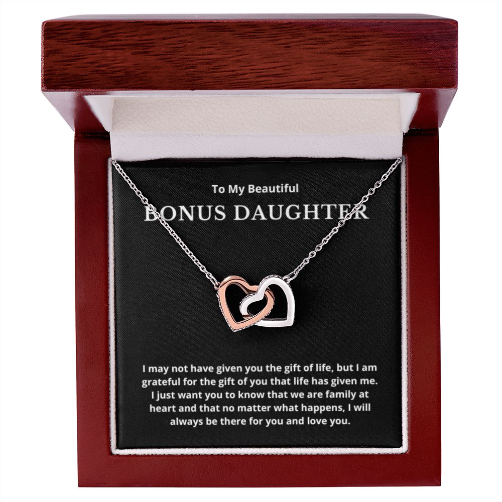 BONUS DAUGHTER gift for step daughter wedding gifts step daughter necklace gift to step daughter from bride groom stepmother BIRTHDAY gift