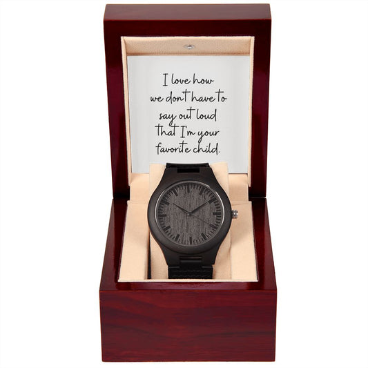 Father's Day Wooden Watch, Christmas Gift For Dad, Gift From Daughter, From Son, Message Card Watch, Openwork Watch, To My Dad Gift, Wrist Watch Gift