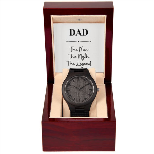 Father's Day Wooden Watch, Christmas Gift For Dad, Gift From Daughter, From Son, Message Card Watch, Openwork Watch, To My Dad Gift, Wrist Watch Gift