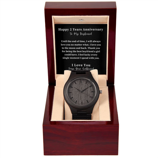 Wooden Watch Gift For Him, Christmas Gift, Luxury Watch, Personalized Message Gift