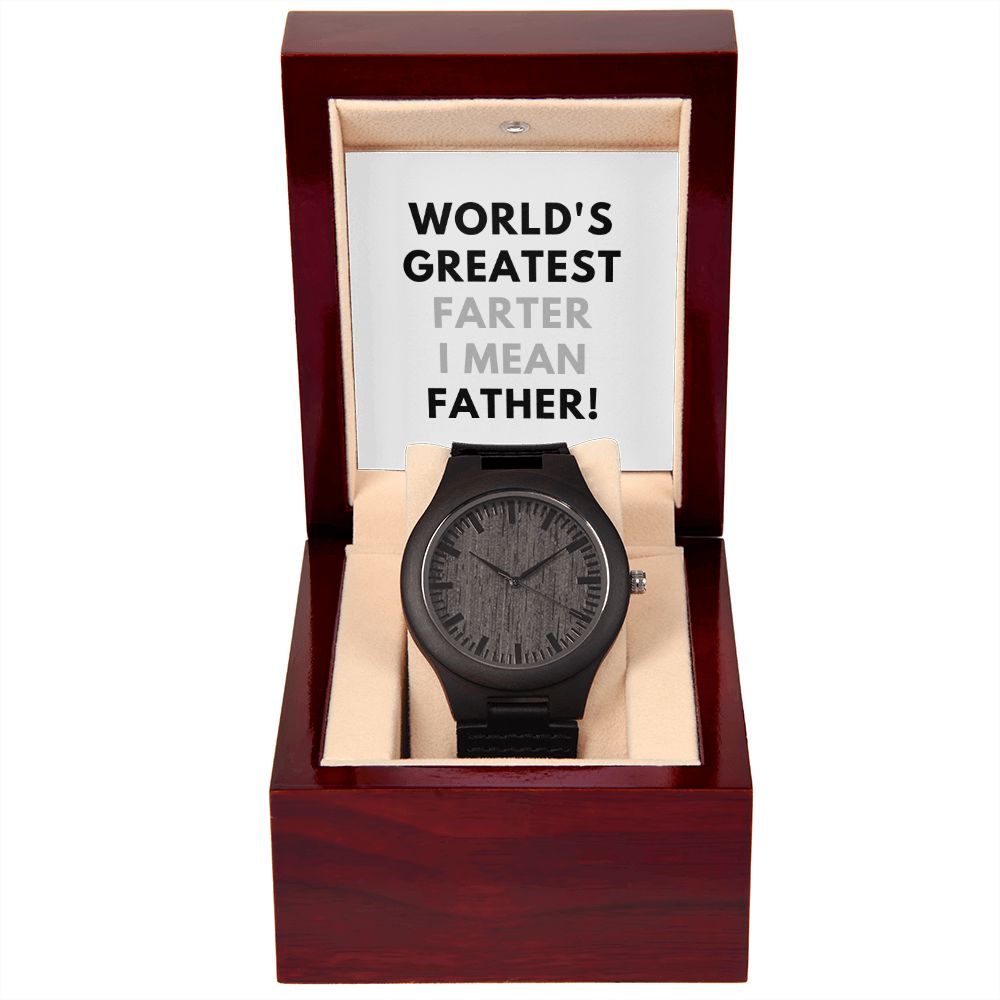 Father's Day Wooden Watch, Christmas Gift For Dad, Gift From Daughter, From Son, Message Card Watch, Openwork Watch, To My Dad Gift, Wrist Watch Gift