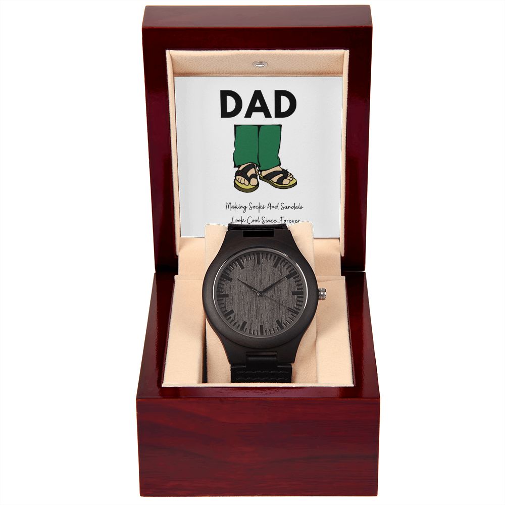 Father's Day Wooden Watch, Christmas Gift For Dad, Gift From Daughter, From Son, Message Card Watch, Openwork Watch, To My Dad Gift, Wrist Watch Gift