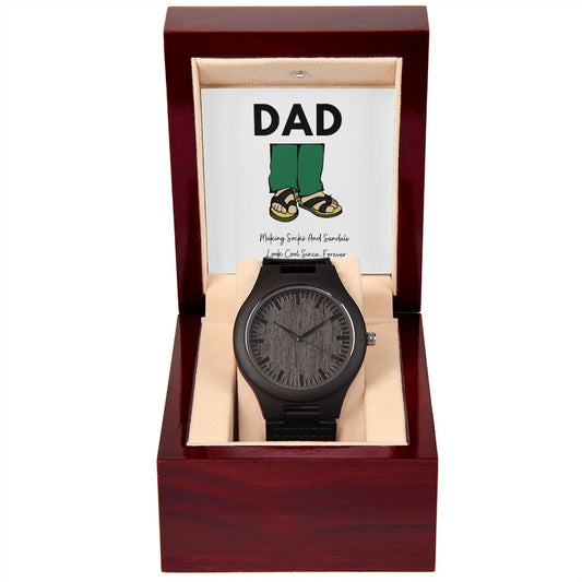 Father's Day Wooden Watch, Christmas Gift For Dad, Gift From Daughter, From Son, Message Card Watch, Openwork Watch, To My Dad Gift, Wrist Watch Gift