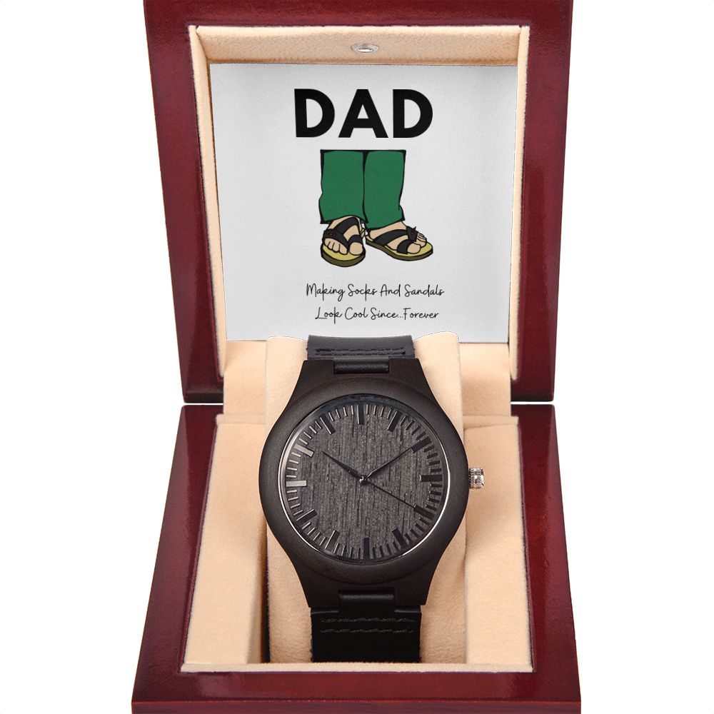 Father's Day Wooden Watch, Christmas Gift For Dad, Gift From Daughter, From Son, Message Card Watch, Openwork Watch, To My Dad Gift, Wrist Watch Gift