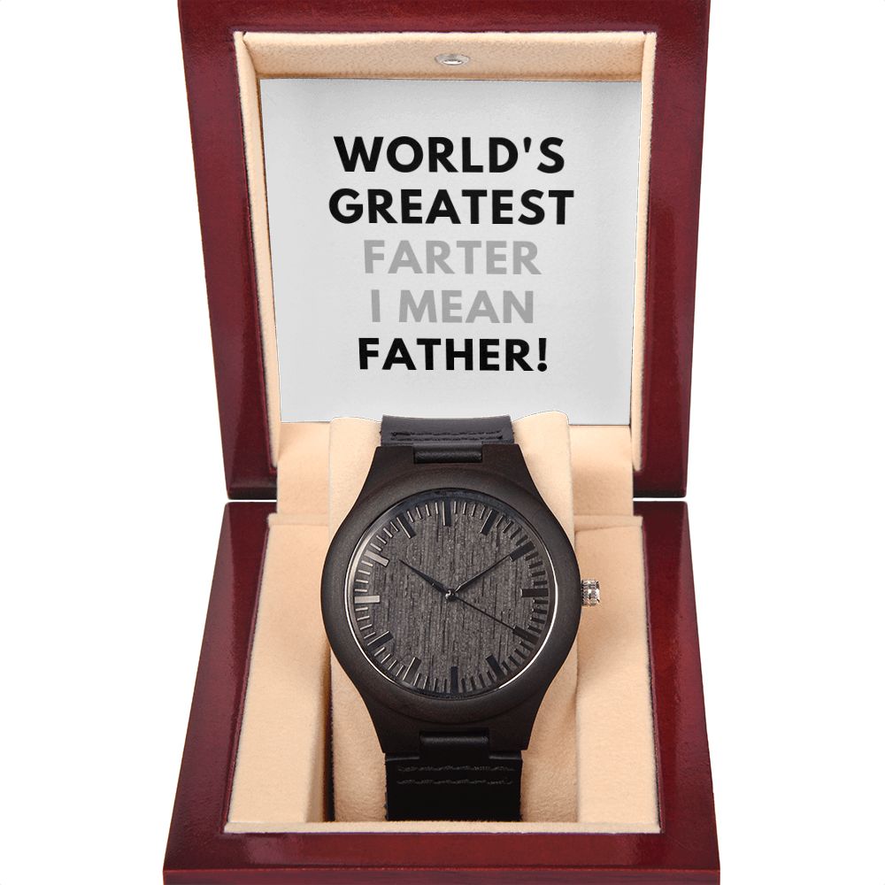 Father's Day Wooden Watch, Christmas Gift For Dad, Gift From Daughter, From Son, Message Card Watch, Openwork Watch, To My Dad Gift, Wrist Watch Gift