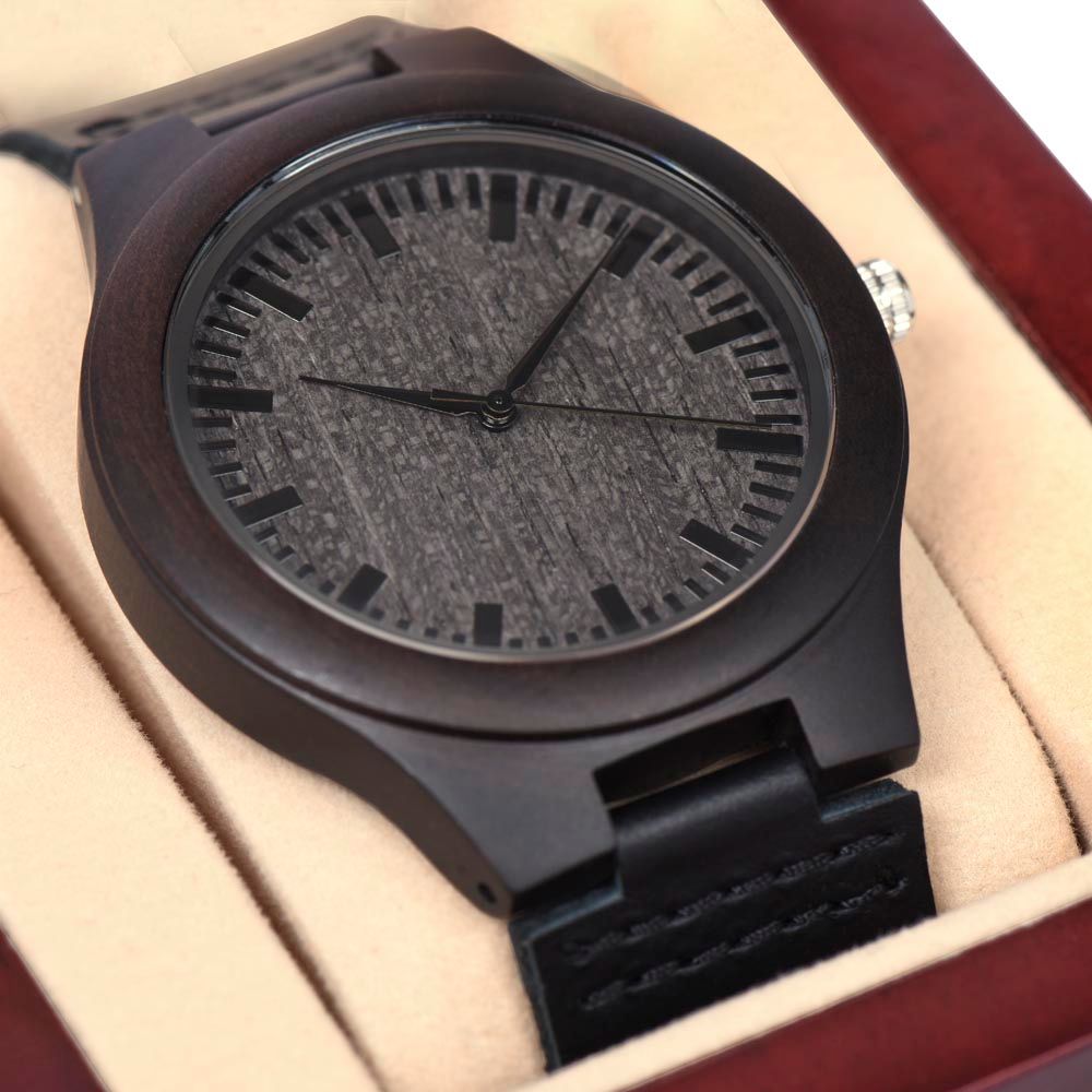 Father's Day Wooden Watch, Christmas Gift For Dad, Gift From Daughter, From Son, Message Card Watch, Openwork Watch, To My Dad Gift, Wrist Watch Gift