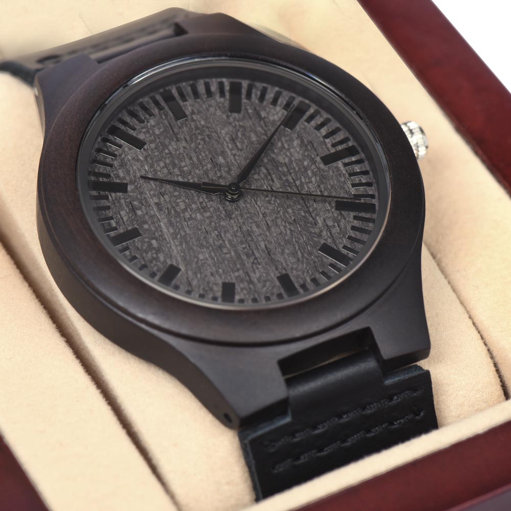 Wooden Watch Gift For Him, Christmas Gift, Luxury Watch, Personalized Message Gift