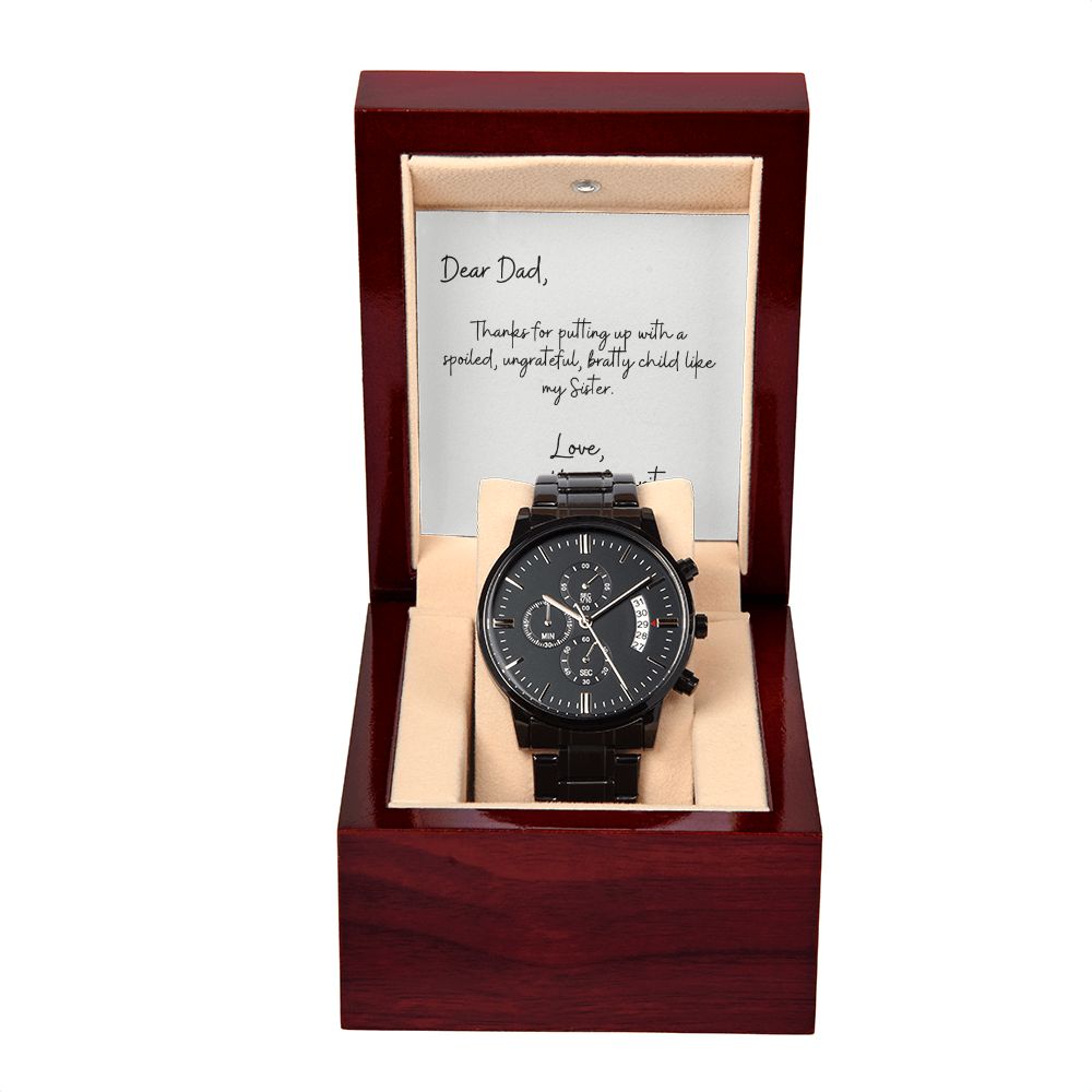 Father's Day Wooden Watch, Christmas Gift For Dad, Gift From Daughter, From Son, Message Card Watch, Openwork Watch, To My Dad Gift, Wrist Watch Gift