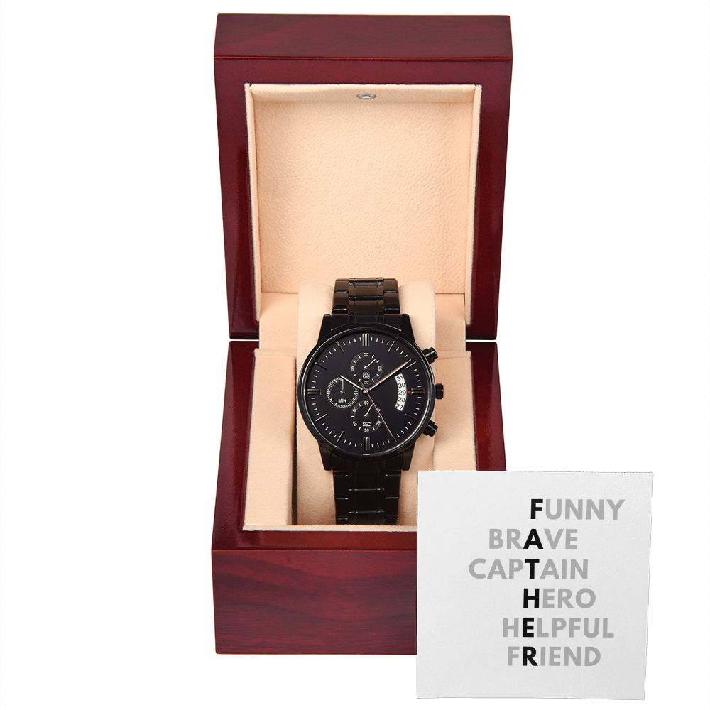 Father's Day Wooden Watch, Christmas Gift For Dad, Gift From Daughter, From Son, Message Card Watch, Openwork Watch, To My Dad Gift, Wrist Watch Gift