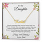 Custom Personalized Name,46th Birthday, To My Daughter Necklace, Father Daughter Necklace, Father to Daughter Birthday Gift, Gifts to Daughter from Dad