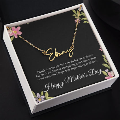 Personalized Custom Name Mother's Day Necklace Gifts for Women Mama Necklace for Mom Mothers Handmade Jewelry Unique Jewelry Mothers Day Gift for Her