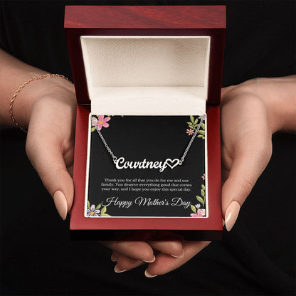 Personalized Custom Name Mother's Day Necklace Gifts for Women Mama Necklace for Mom Mothers Handmade Jewelry Unique Jewelry Mothers Day Gift for Her