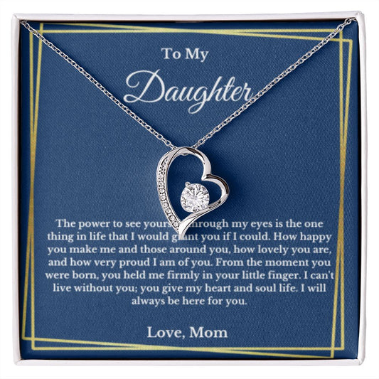 To My Daughter Necklace, Mother Daughter Necklace, Mother to Daughter Birthday Gift, Gifts to Daughter from Mom