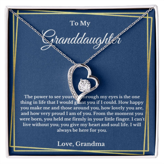 To My Granddaughter Necklace, Granddaughter Gift from Grandpa, Grandma, Birthday Graduation Gift, Christmas Gift for Her