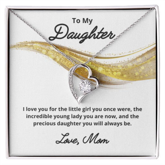 To My Daughter Necklace, Mother Daughter Necklace, Mother to Daughter Birthday Gift, Gifts to Daughter from Mom, Daughter Jewelry