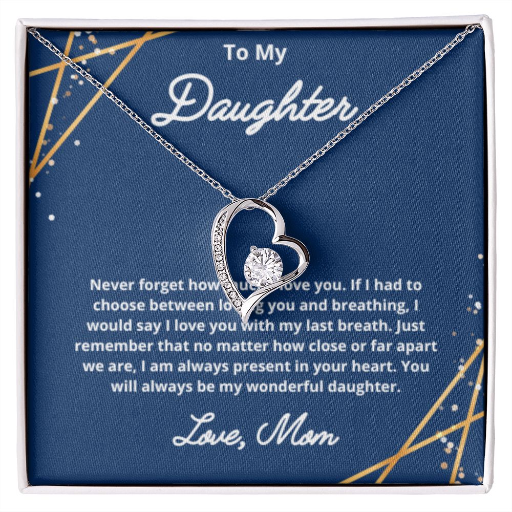 To My Daughter Necklace, Mother Daughter Necklace, Mother to Daughter Birthday Gift, Gifts to Daughter from Mom, Daughter Jewelry