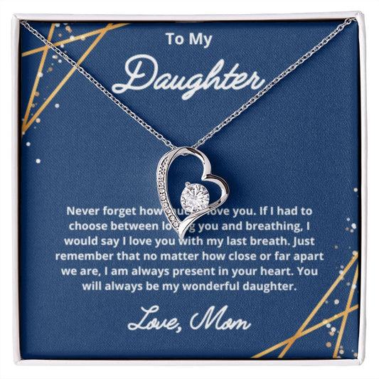 To My Daughter Necklace, Mother Daughter Necklace, Mother to Daughter Birthday Gift, Gifts to Daughter from Mom, Daughter Jewelry