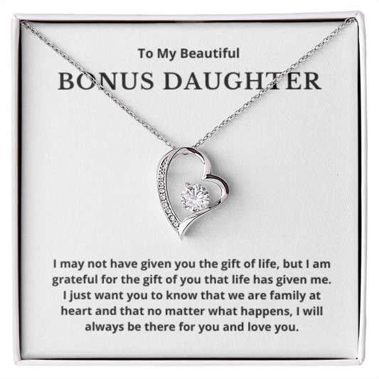 BONUS DAUGHTER gift for step daughter wedding gifts step daughter necklace gift to step daughter from bride groom stepmother BIRTHDAY gift