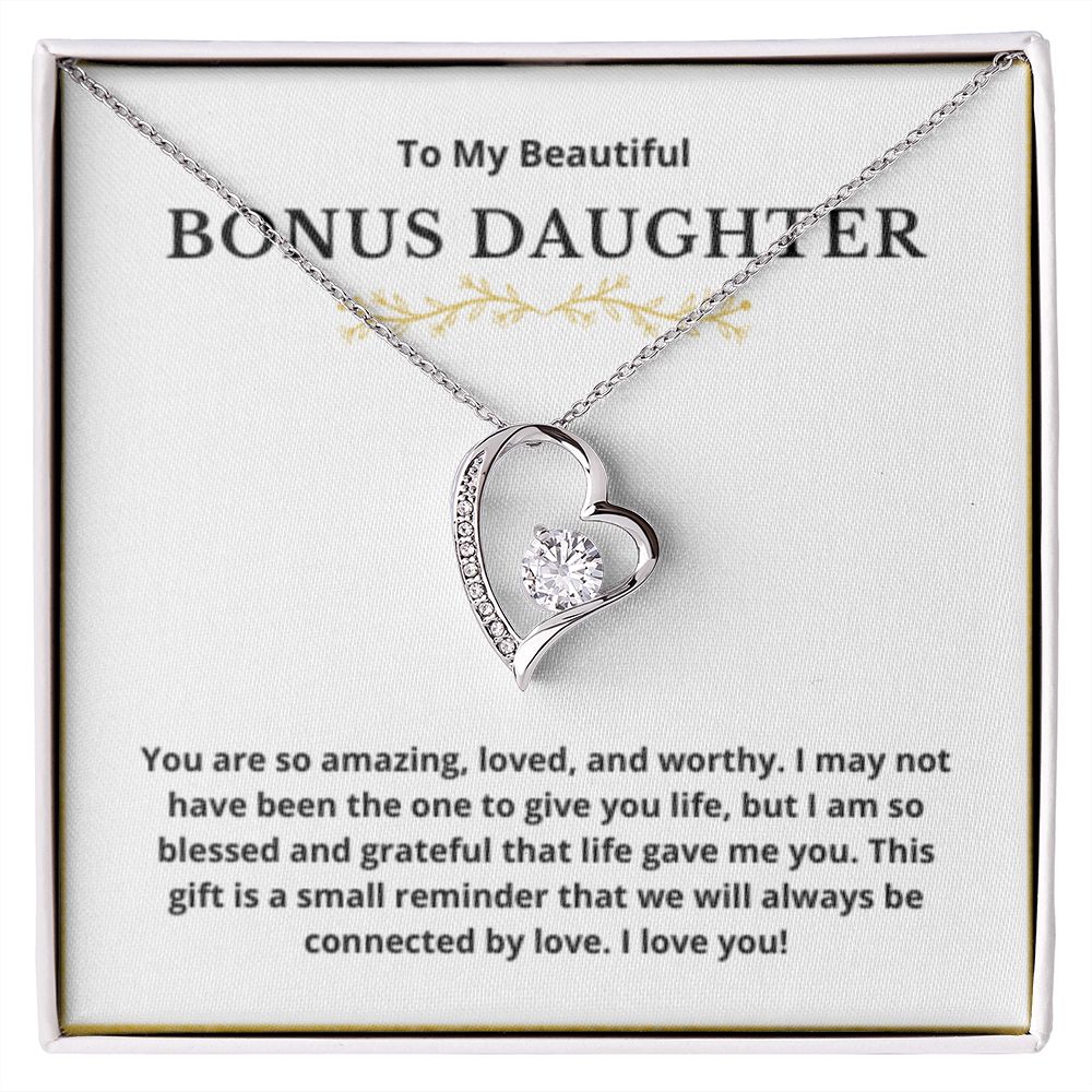 BONUS DAUGHTER gift for step daughter wedding gifts step daughter necklace gift to step daughter from bride groom stepmother BIRTHDAY gift