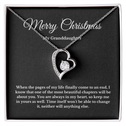To My Beautiful Granddaughter Necklace, Granddaughter Gift from Grandpa, Grandma, Birthday Graduation Gift, Christmas Gift for Her