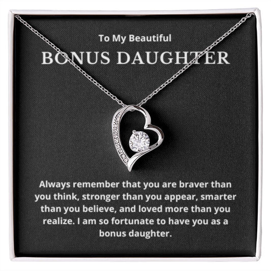 BONUS DAUGHTER gift for step daughter wedding gifts step daughter necklace gift to step daughter from bride groom stepmother BIRTHDAY gift