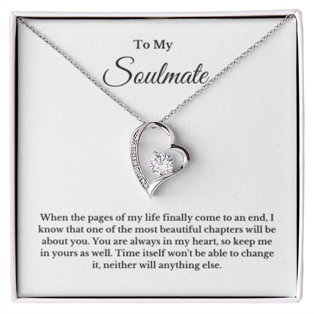 To My Soulmate Necklace, Message Card Jewelry Gift, Christmas Gift For Her, Minimalist Jewelry, Personalized Necklace, Valentines Day Jewelry