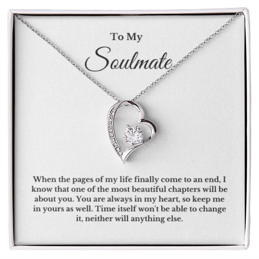 To My Soulmate Necklace, Message Card Jewelry Gift, Christmas Gift For Her, Minimalist Jewelry, Personalized Necklace, Valentines Day Jewelry