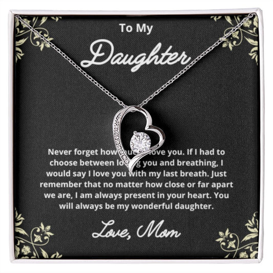 To My Daughter Necklace, Mother Daughter Necklace, Mother to Daughter Birthday Gift, Gifts to Daughter from Mom, Daughter Jewelry