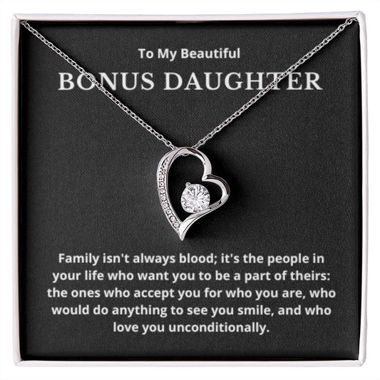 BONUS DAUGHTER gift for step daughter wedding gifts step daughter necklace gift to step daughter from bride groom stepmother BIRTHDAY gift