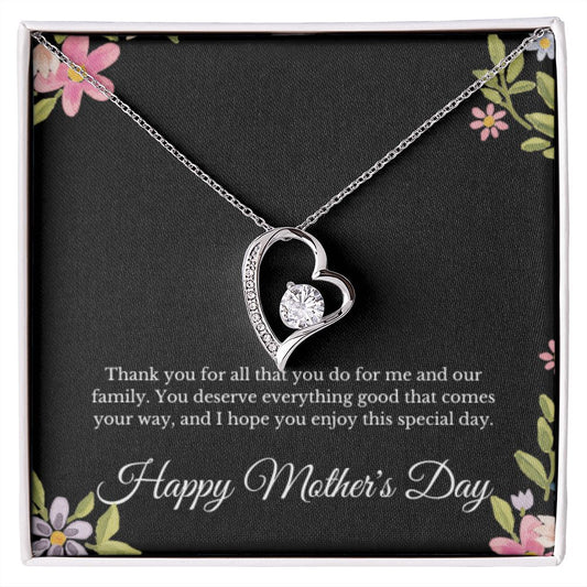 Happy Mother's Day Heart Necklace Gifts for Women Mama Necklace for Mom Mothers Handmade Jewelry Unique Jewelry Mothers Day Gift for Her