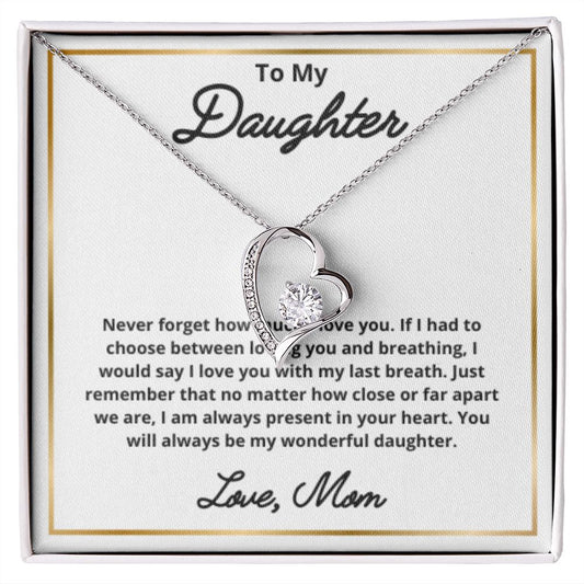 To My Daughter Necklace, Mother Daughter Necklace, Mother to Daughter Birthday Gift, Gifts to Daughter from Mom, Daughter Jewelry
