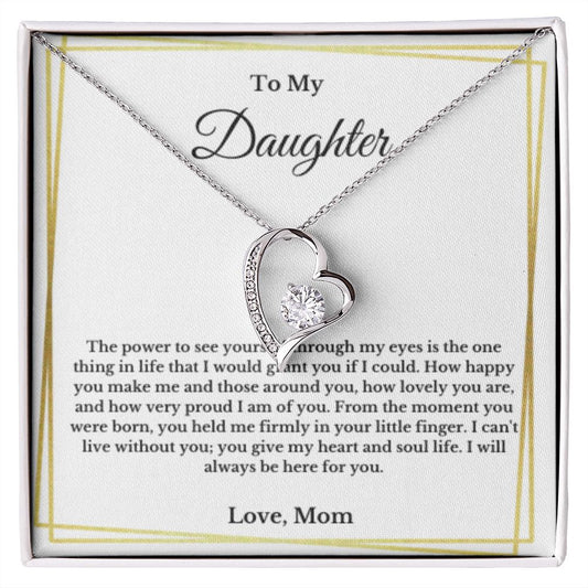 To My Daughter Necklace, Mother Daughter Necklace, Mother to Daughter Birthday Gift, Gifts to Daughter from Mom