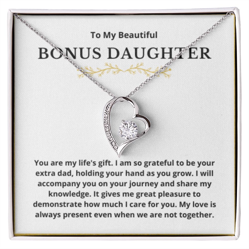 BONUS DAUGHTER gift for step daughter wedding gifts step daughter necklace gift to step daughter from bride groom stepmother BIRTHDAY gift