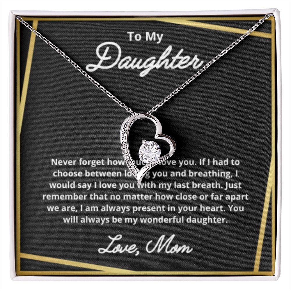 To My Daughter Necklace, Mother Daughter Necklace, Mother to Daughter Birthday Gift, Gifts to Daughter from Mom, Daughter Jewelry
