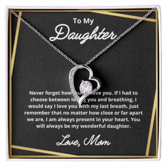 To My Daughter Necklace, Mother Daughter Necklace, Mother to Daughter Birthday Gift, Gifts to Daughter from Mom, Daughter Jewelry