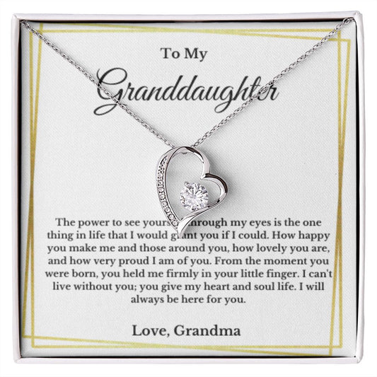 To My Granddaughter Necklace, Granddaughter Gift from Grandma, Going Away Gift, Moving Away Gift Farewell Gift, Minimalist Jewelry