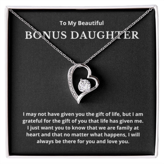 BONUS DAUGHTER gift for step daughter wedding gifts step daughter necklace gift to step daughter from bride groom stepmother BIRTHDAY gift