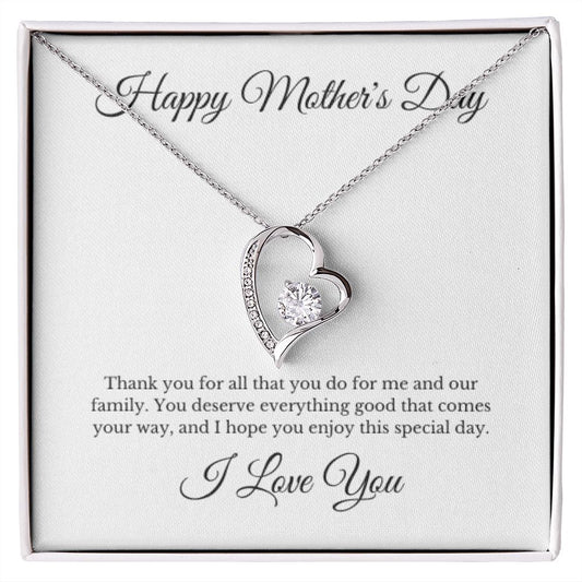 Happy Mother's Day Heart Necklace Gifts for Women Mama Necklace for Mom Mothers Handmade Jewelry Unique Jewelry Mothers Day Gift for Her