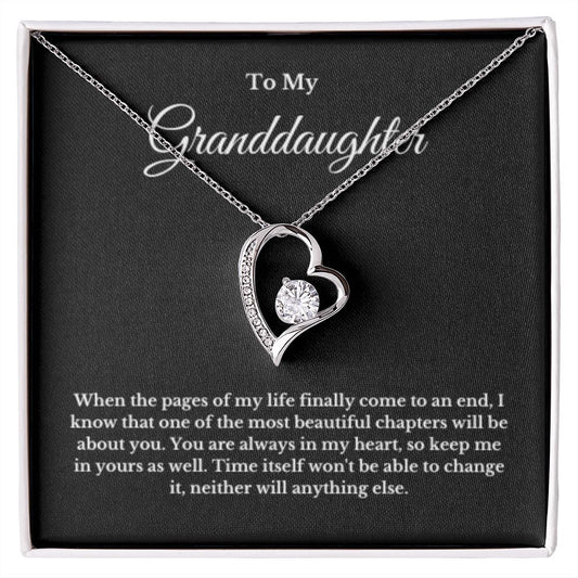 To My Granddaughter Necklace, Granddaughter Gift from Grandma, from Grandpa, Birthday Graduation Gift, Christmas Gift for Her