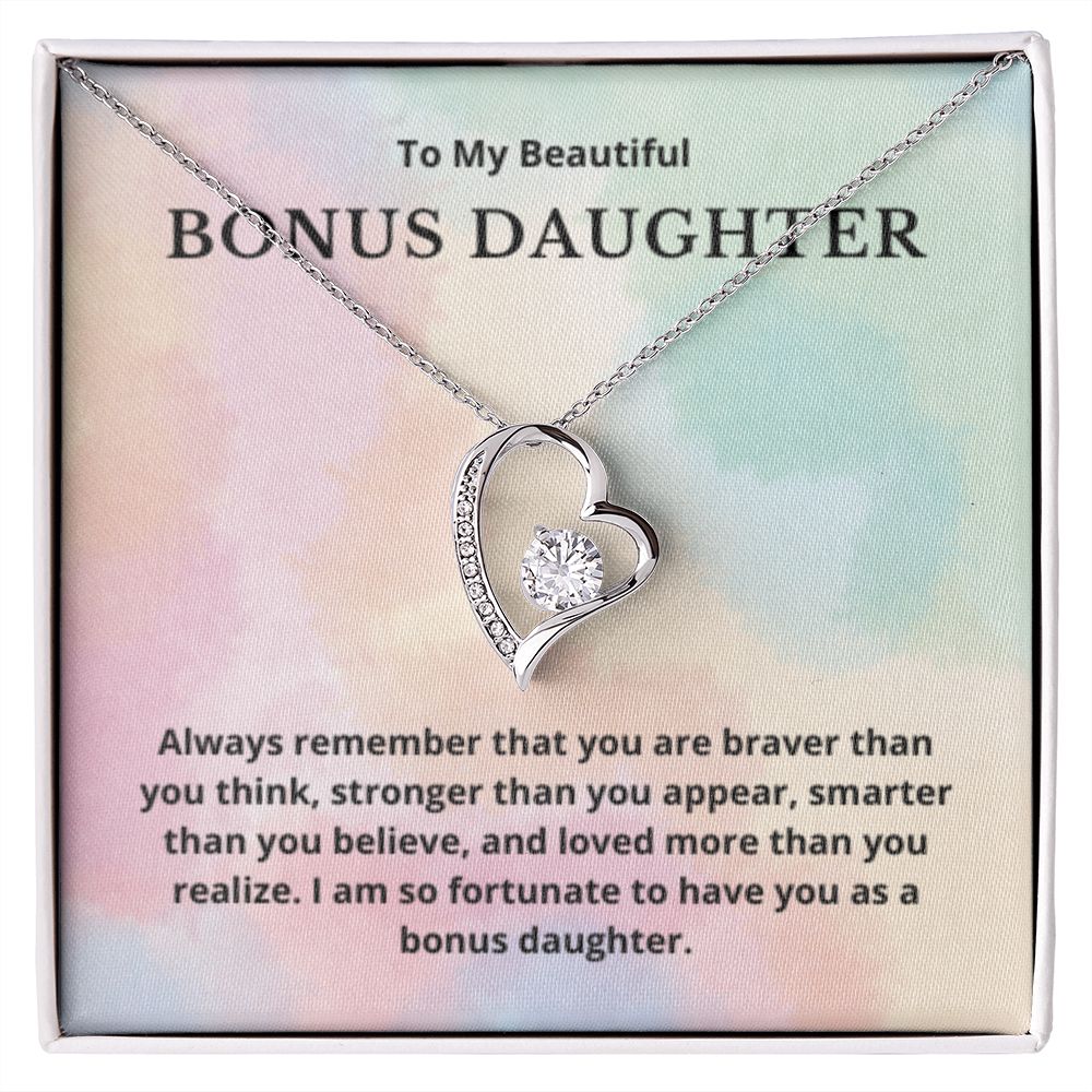 BONUS DAUGHTER gift for step daughter wedding gifts step daughter necklace gift to step daughter from bride groom stepmother BIRTHDAY gift