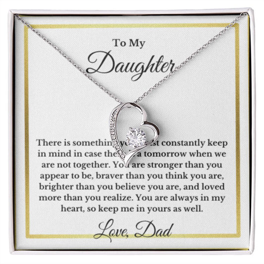 To My Daughter Necklace, Father Daughter Necklace, Father to Daughter Birthday Gift, Gifts to Daughter from Dad