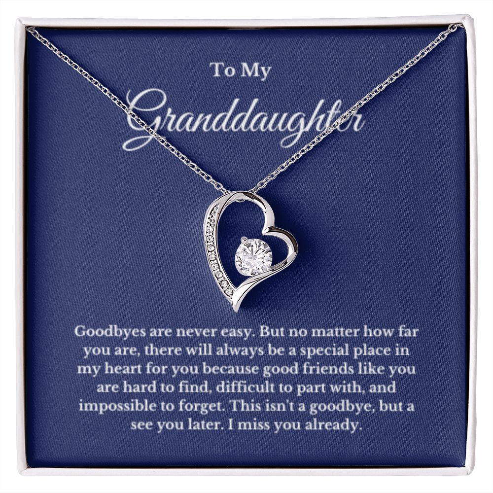 To My Granddaughter Necklace, Granddaughter Gift from Grandpa, Grandma, Birthday Graduation Gift, Christmas Gift for Her