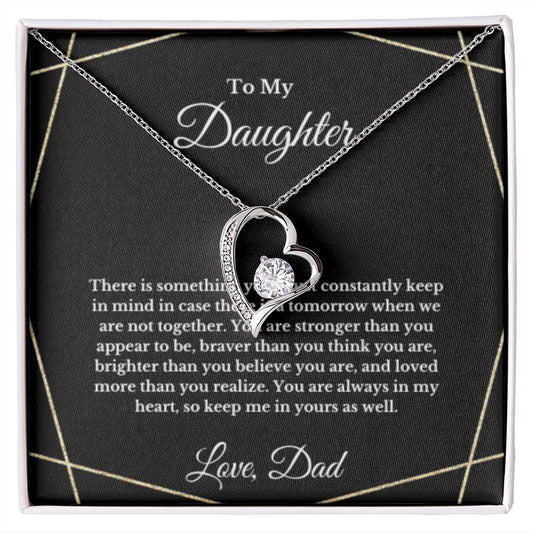 To My Daughter Necklace, Father Daughter Necklace, Father to Daughter Birthday Gift, Gifts to Daughter from Dad